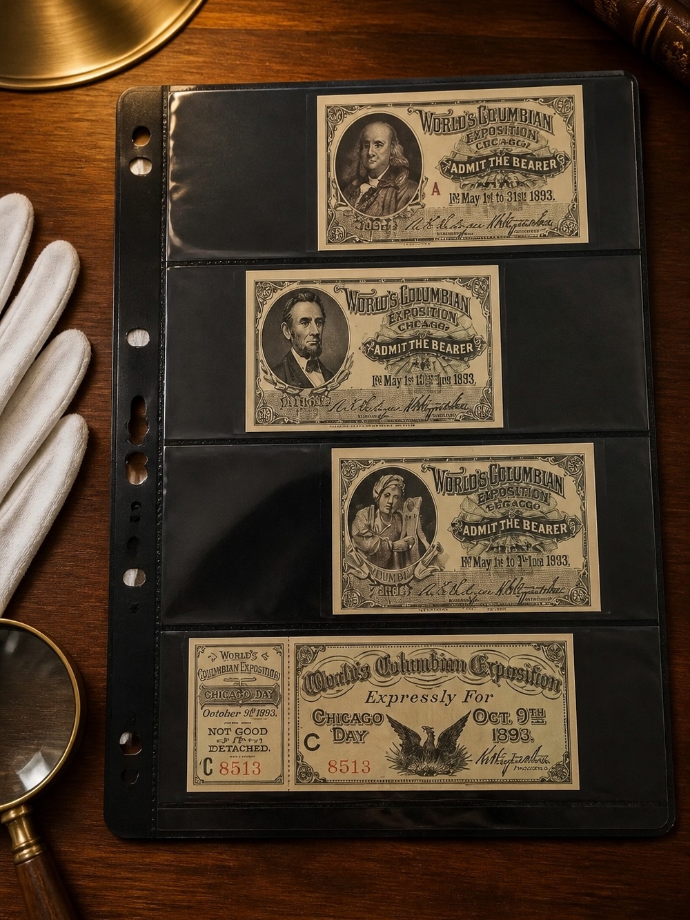 World's Columbian Exposition 1893 Ticket Set - Vintage Ephemera